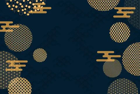 Traditional Asian background, patterns elements Stock Illustration