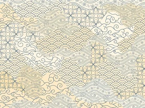 Traditional Asian combination patterns, Abstract background, Decorative wal.. Stock Illustration