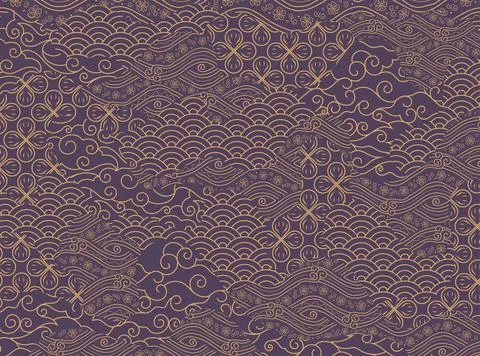Traditional Asian combination seamless pattern, Abstract background, Decora.. Stock Illustration
