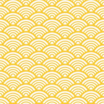 Traditional asian gold wave pattern Stock Illustration