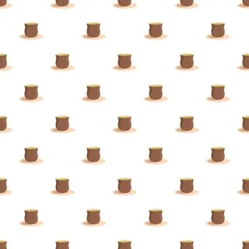 Traditional asian tea cups repeating pattern design Stock Illustration