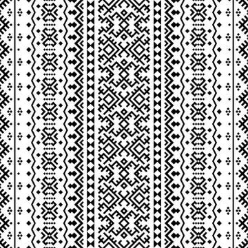 Traditional aztec motif seamless pattern texture background design vector Stock Illustration