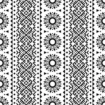 Traditional aztec motif seamless pattern texture background design vector Illustrazione stock