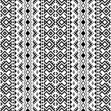 Traditional aztec motif seamless pattern texture background design vector Stock Illustration
