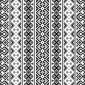 Traditional aztec motif seamless pattern texture background design vector Stock Illustration
