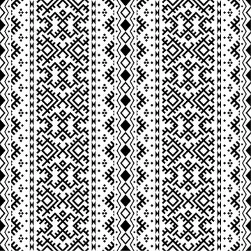 Traditional aztec motif seamless pattern texture background design vector Stock Illustration