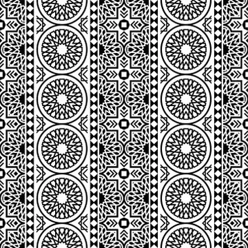 Traditional background of seamless ethnic pattern motif design illustration v Stock Illustration