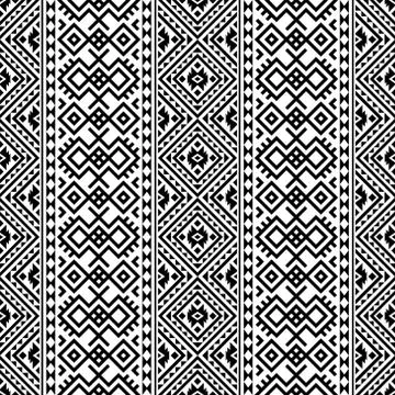 Traditional background of seamless ethnic pattern motif design illustration v Stock Illustration