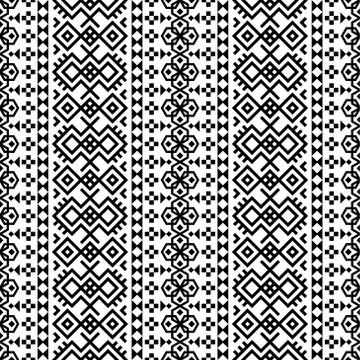 Traditional background of seamless ethnic pattern motif design illustration v Stock Illustration