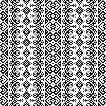 Traditional background of seamless ethnic pattern motif design illustration v Stock Illustration