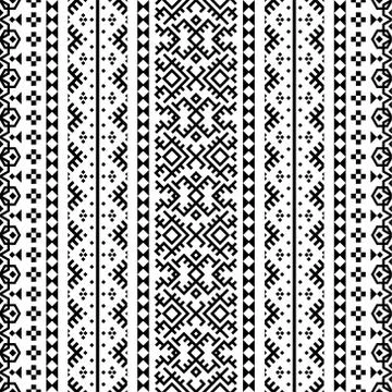 Traditional background of seamless ethnic pattern motif design illustration v Stock Illustration