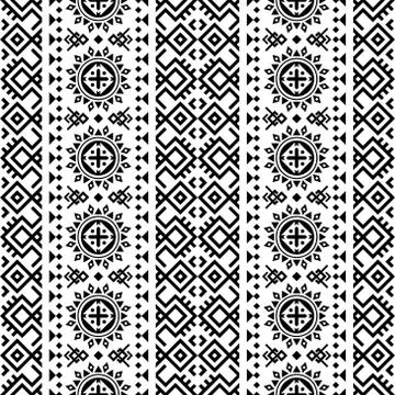 Traditional background of seamless ethnic pattern motif design illustration v Stock Illustration