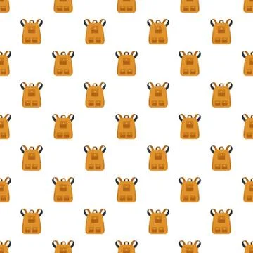 Traditional backpack pattern seamless vector Stock Illustration