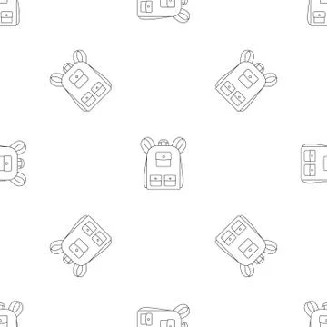 Traditional backpack pattern seamless vector 스톡 일러스트
