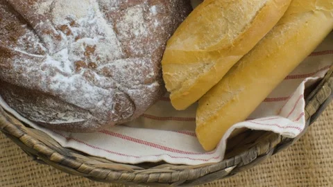 Traditional baked bread Stock Footage 137031447