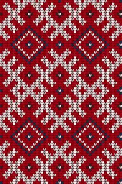 Traditional Baltic knitting pattern Stock Illustration
