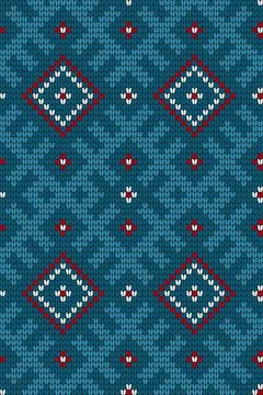 Traditional Baltic knitting pattern Stock Illustration