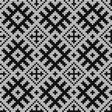 Traditional Baltic knitting pattern Stock Illustration