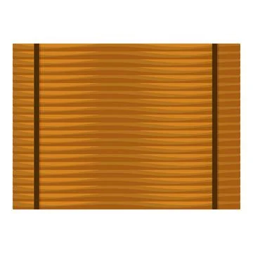 Traditional bamboo mat featuring elegant dark brown straps Stock Illustration