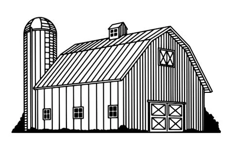 Traditional Barn Icon Stock Illustration