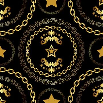 Traditional Baroque seamless pattern. Vector background. Illustrazione stock