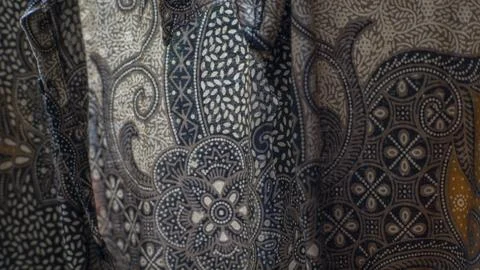 Traditional Batik Fabric Pattern Texture Stock Photos
