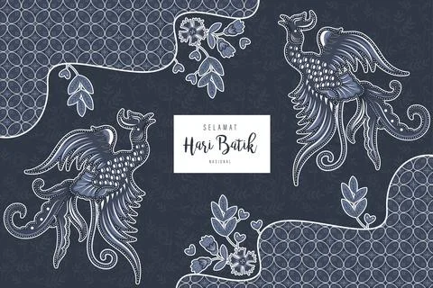 Traditional Batik Pattern Stock Illustration