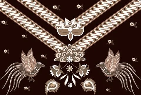 Traditional Batik Pattern Stock Illustration