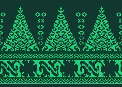 Traditional batik pattern vector illustration. Illustrazione stock