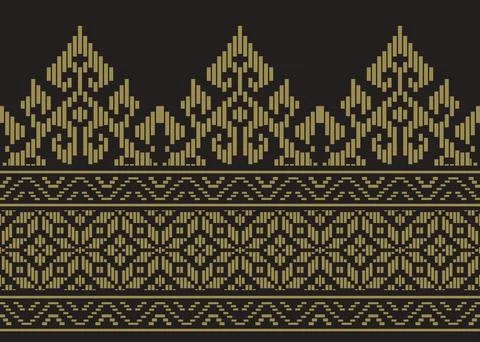 Traditional batik pattern vector illustration. Illustrazione stock
