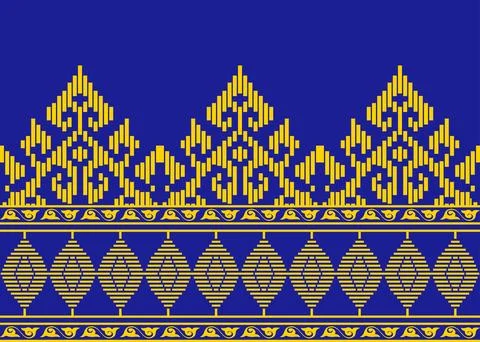 Traditional batik pattern vector illustration. 스톡 일러스트