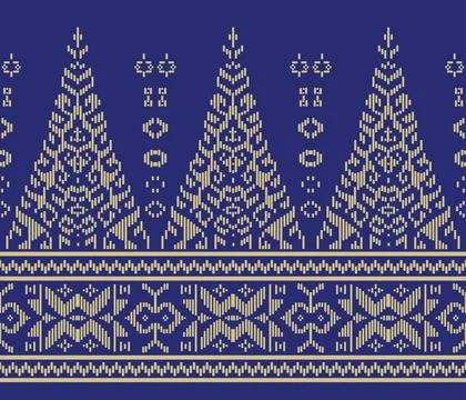 Traditional batik pattern vector illustration. 스톡 일러스트