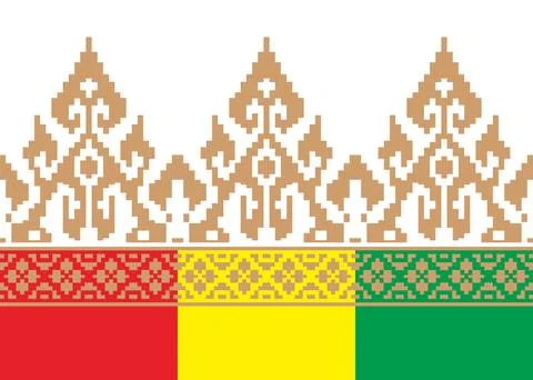 Traditional batik pattern vector ornament. Illustrazione stock