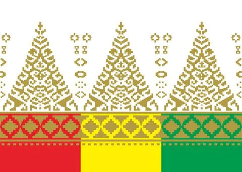 Traditional batik pattern vector ornament. Stock Illustration