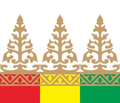 Traditional batik pattern vector ornament. 스톡 일러스트