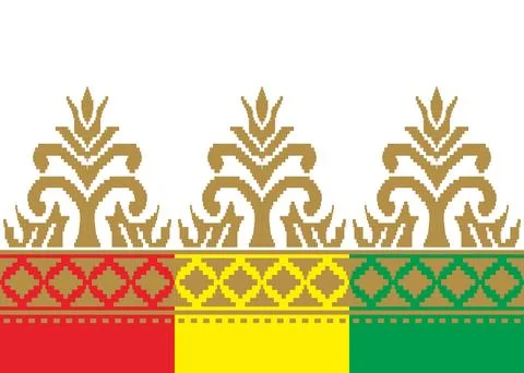 Traditional batik pattern vector ornament. Stock Illustration