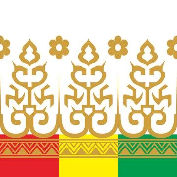 Traditional batik pattern vector ornament. 스톡 일러스트