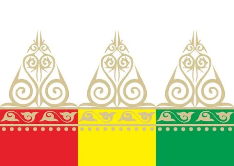 Traditional batik pattern vector ornament. Stockillustratie