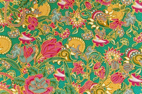 Traditional batik sarong pattern. Stock Photos