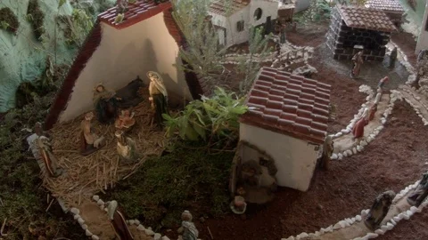 Traditional Bethlehem, Chrismas Representation Typical For Spain Video stock 70662254