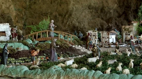 Traditional Bethlehem, Chrismas Representation Typical For Spain Video stock 70662262