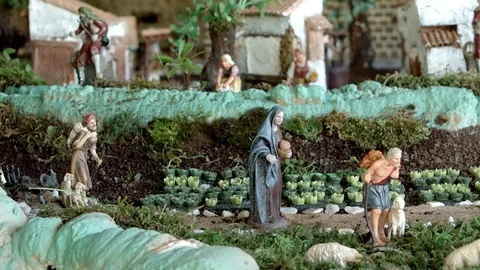 Traditional Bethlehem, Chrismas Representation Typical For Spain Video stock 70662285