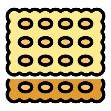 Traditional biscuit icon vector flat 스톡 일러스트