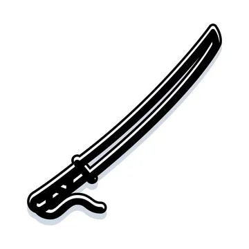 Traditional blade vector drawing representing ancient warrior culture Illustration