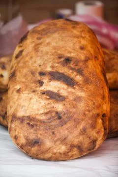 Traditional bread close-up Stock Photos