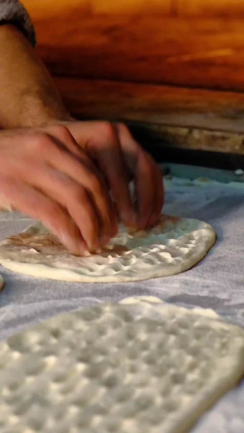 Traditional bread making in stone oven Stock-Footage 228065712