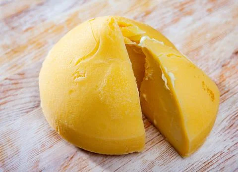 Traditional breast-shaped Galician cheese Tetilla Stock Photos
