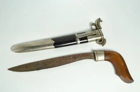 Traditional Bugis Gecong dagger Stock Photos