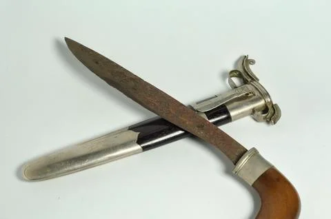 Traditional Bugis Gecong dagger Stock Photos
