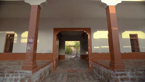 Traditional Building with Platform and Columns Video stock 325205172